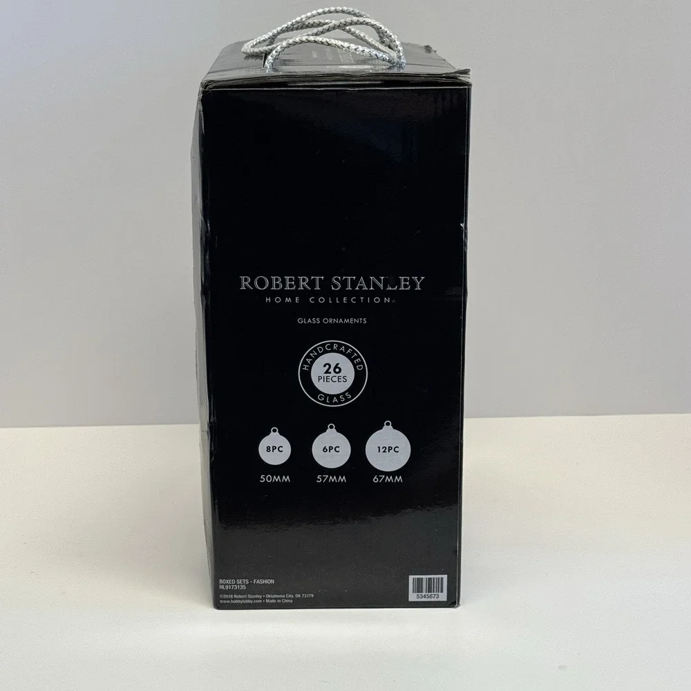 Pink Glass Christmas Ornaments By Robert‎ Stanley Home Collection 26pc NIB